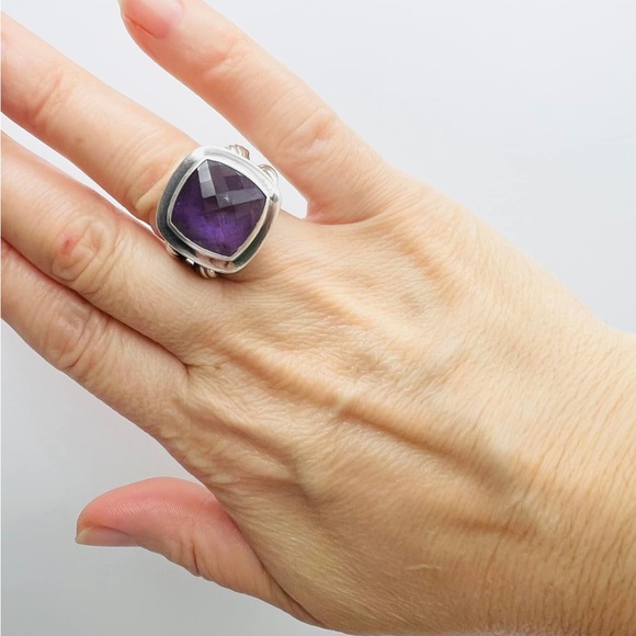 David Yurman 14mm Albion Amethyst Ring - Picture 4 of 6